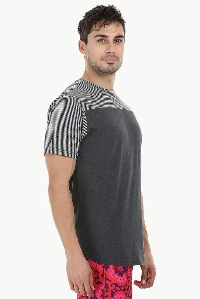 Cut & Sew Stripe T-Shirt