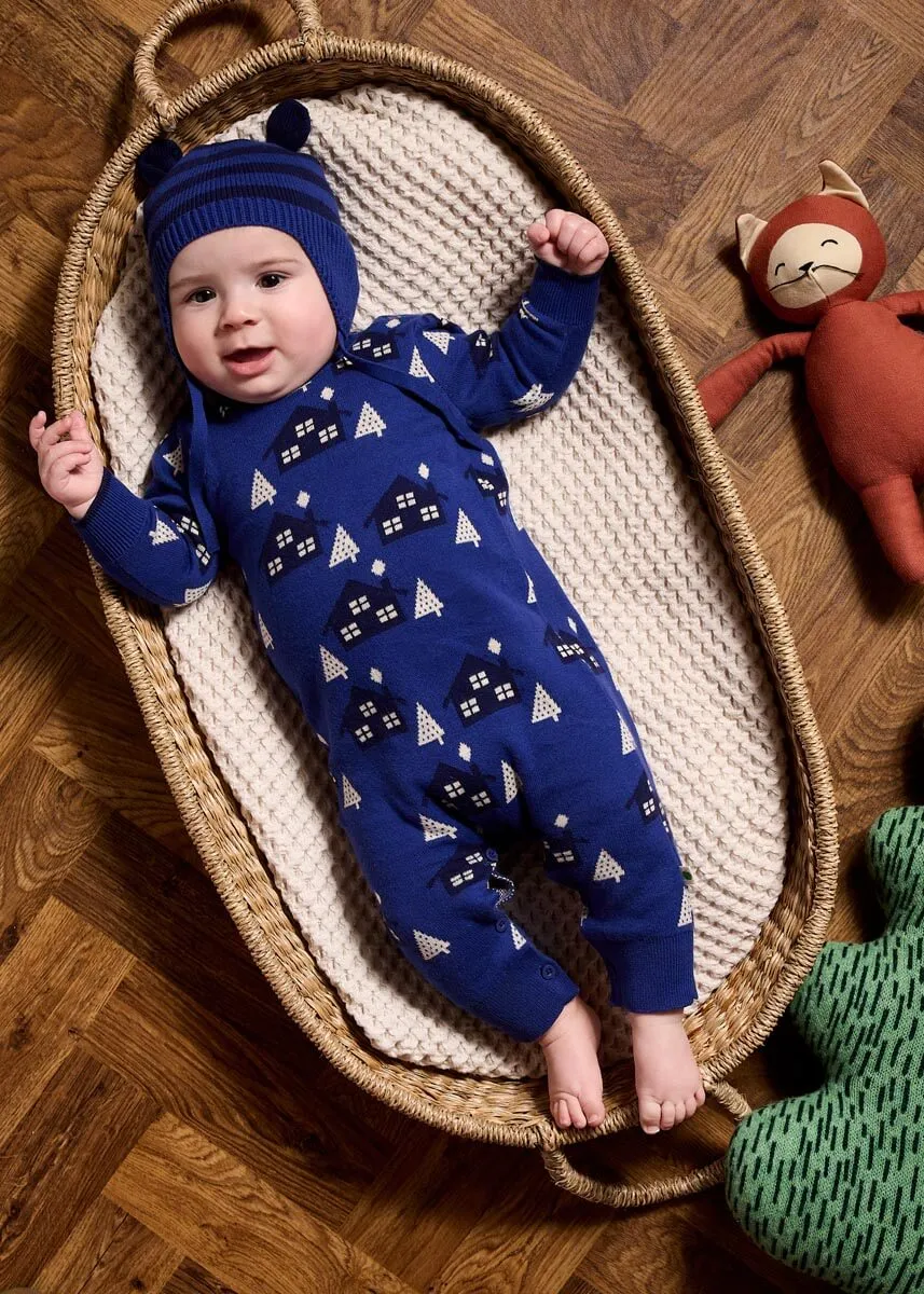 Damson - Blueberry Knit Hat With Ears