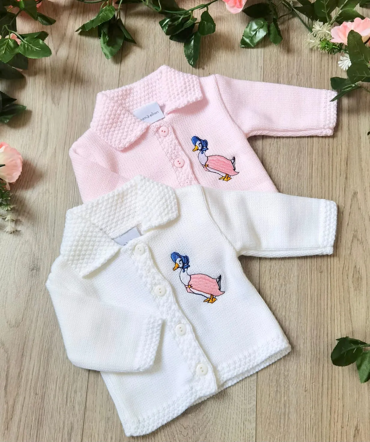 Dandelion beatrix potter Jemima Puddleduck collared Cardigan - Pink