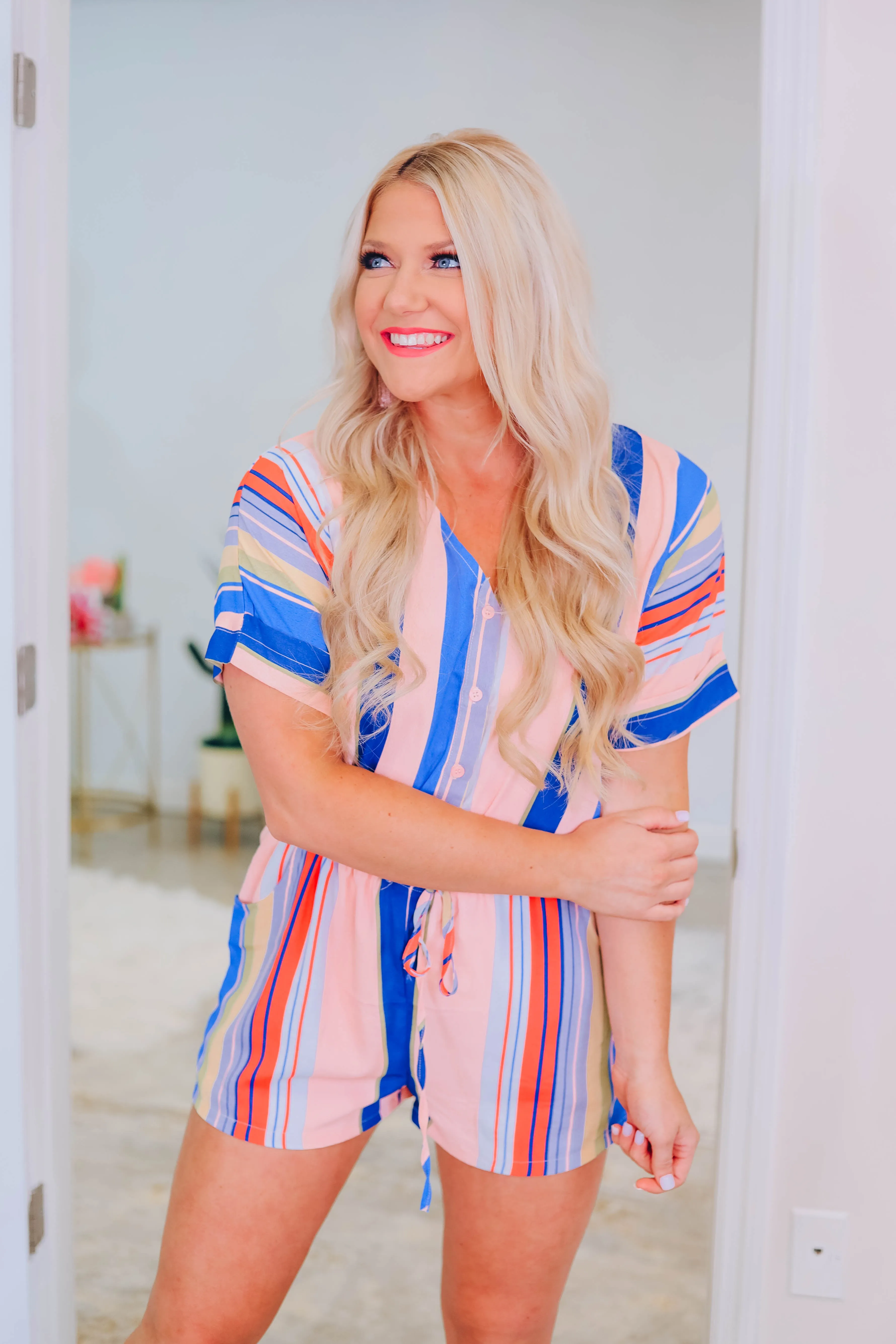 Didn't Know You Striped Romper - Slightly Imperfect