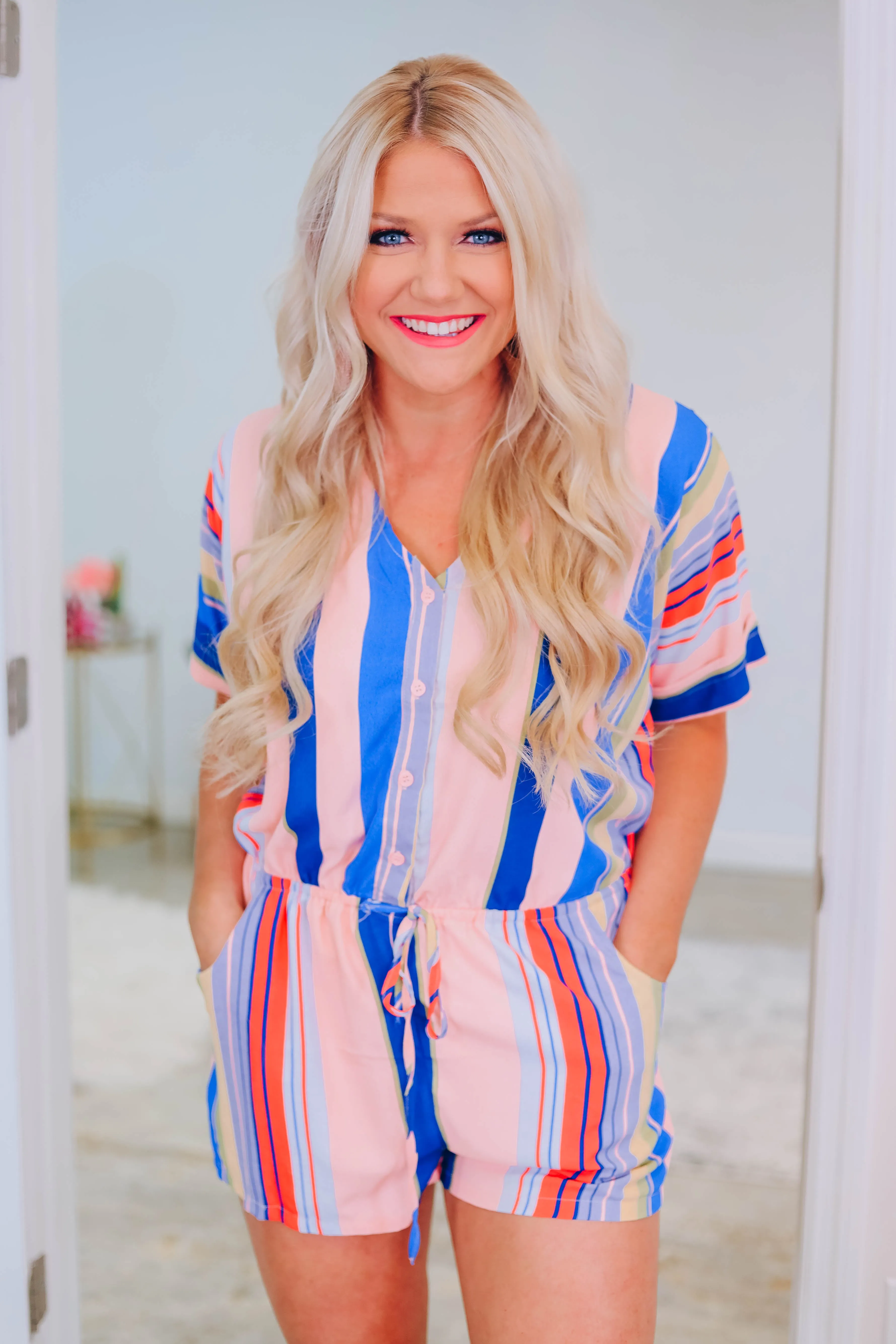 Didn't Know You Striped Romper - Slightly Imperfect