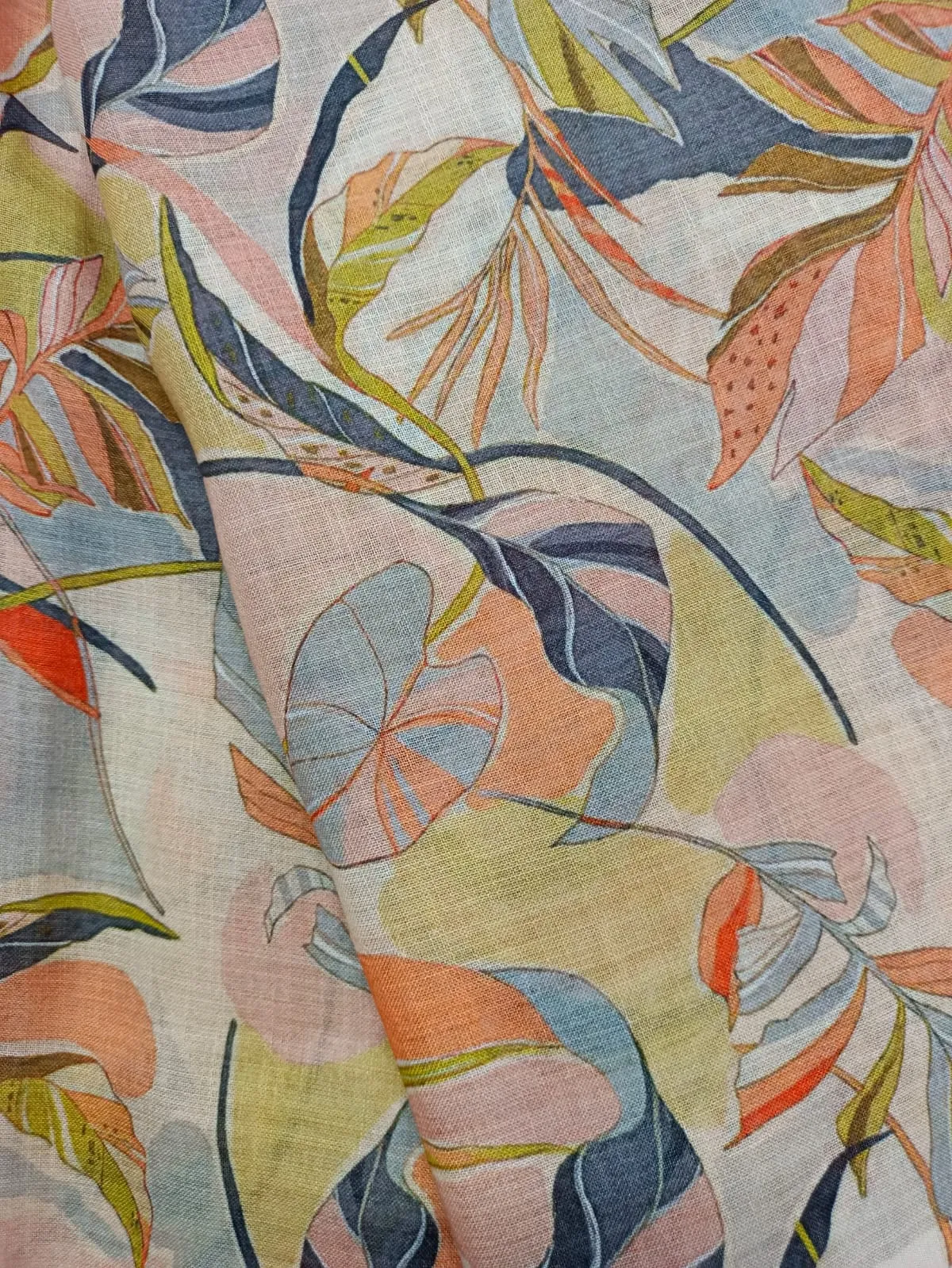 Digital Printed Linen Jute Soft Cotton Fabric