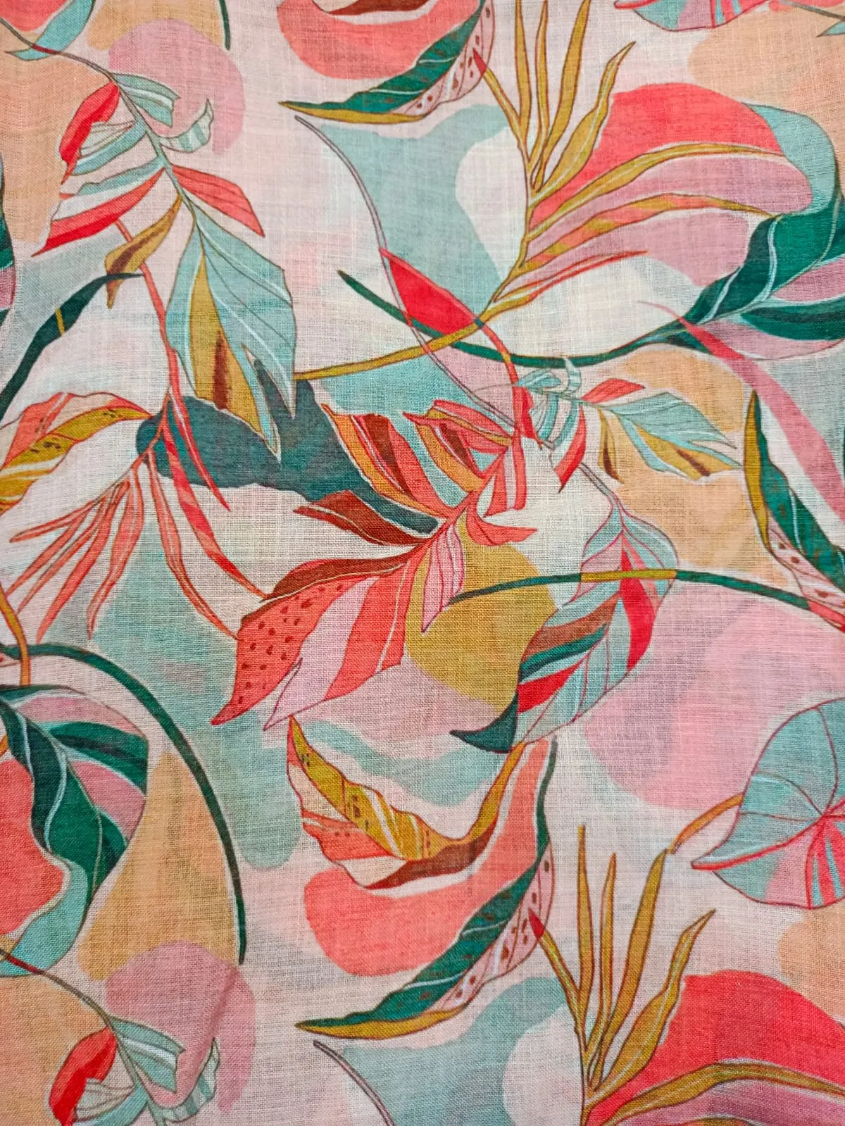 Digital Printed Linen Jute Soft Cotton Fabric