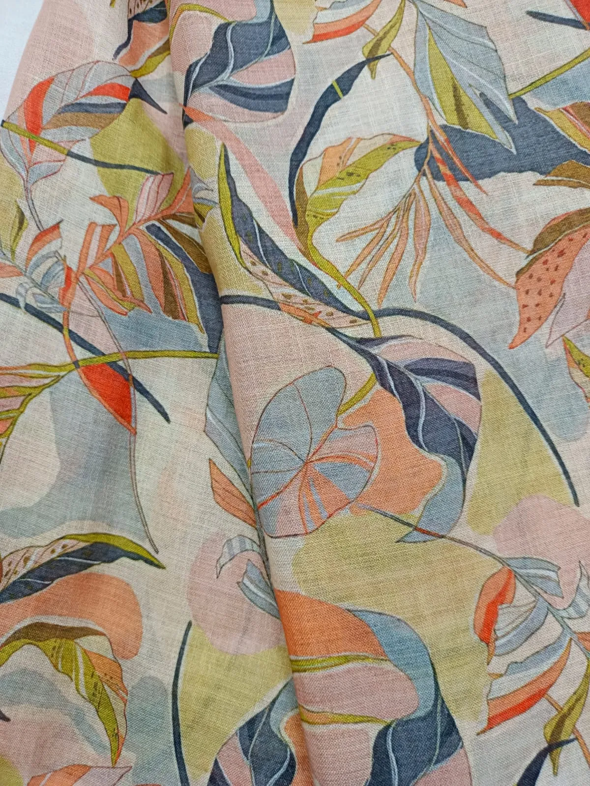 Digital Printed Linen Jute Soft Cotton Fabric