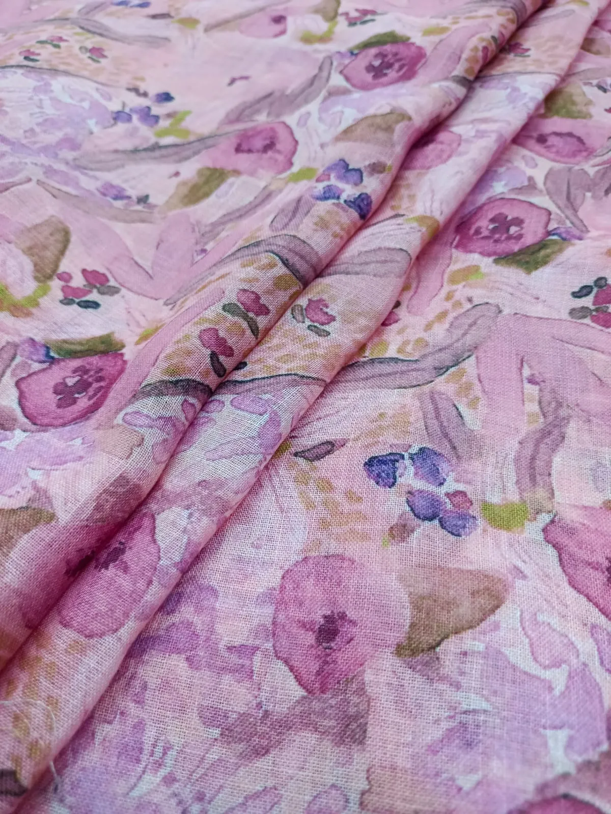 Digital Printed Linen Jute Soft Cotton Fabric