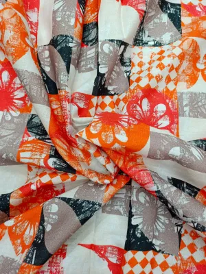 Digital Printed Linen Spun Cotton Soft Fabric