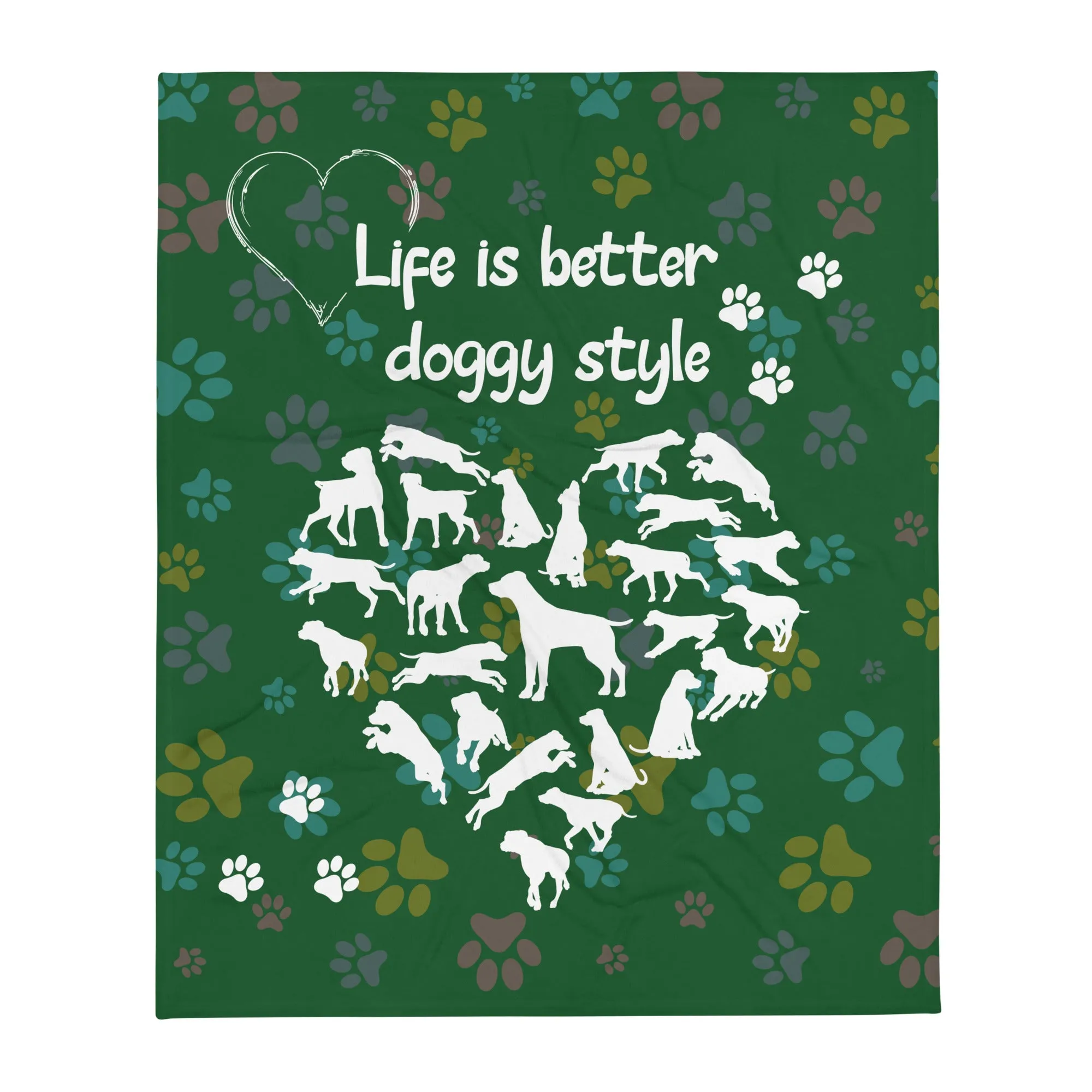 Doggy Style Throw Blanket