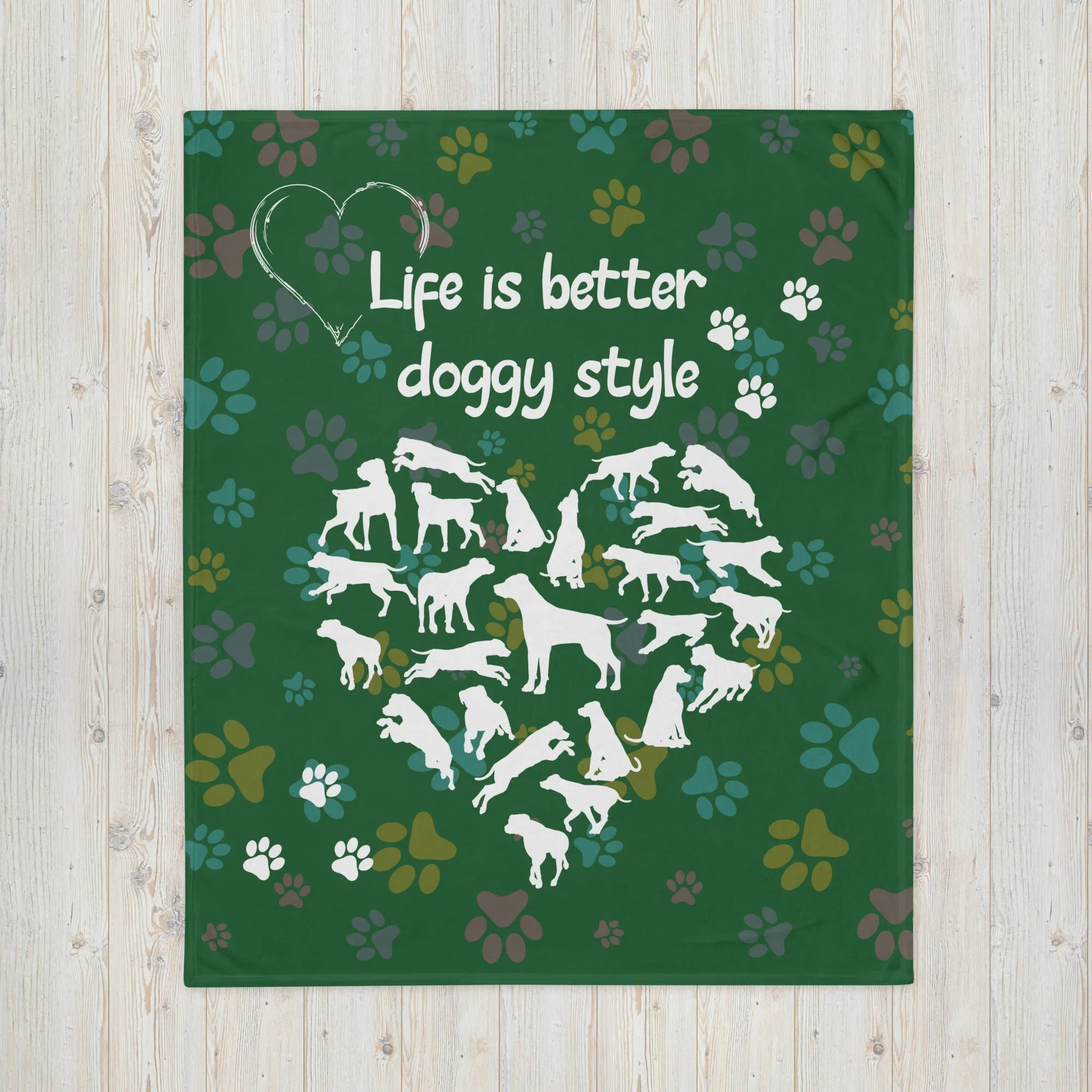 Doggy Style Throw Blanket