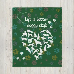 Doggy Style Throw Blanket