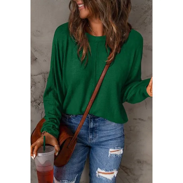 Double Take Full Size Round Neck Long Sleeve T-Shirt