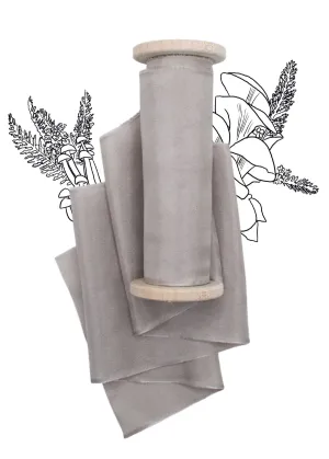 Dove Silk Ribbon in Habotai