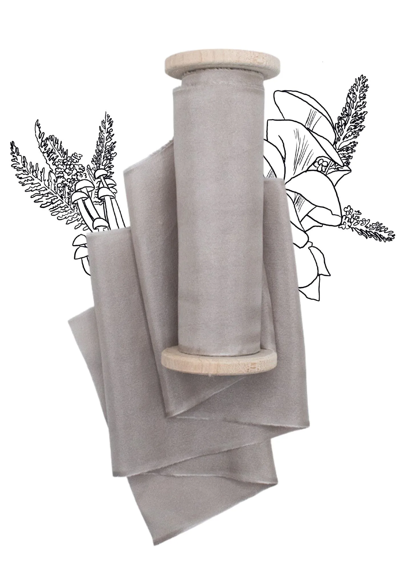 Dove Silk Ribbon in Habotai
