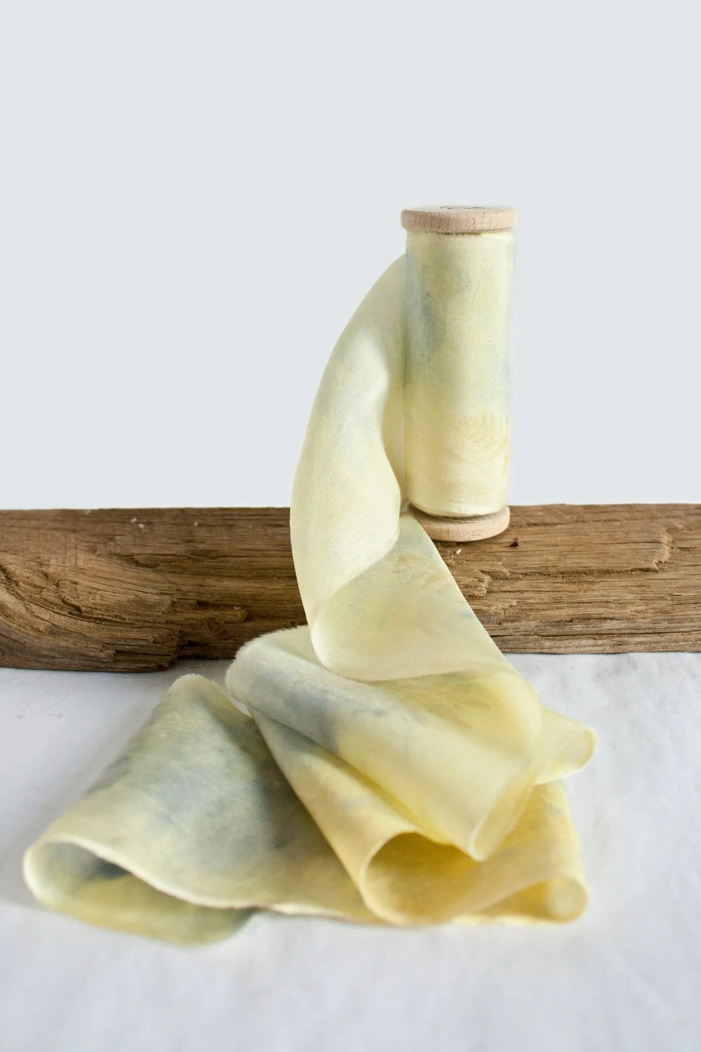 Eco Print Habotai Silk Ribbon - Fern *Sale