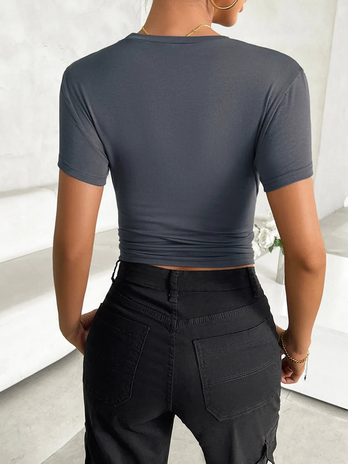 Emmy Round Neck Short Sleeve T-Shirt