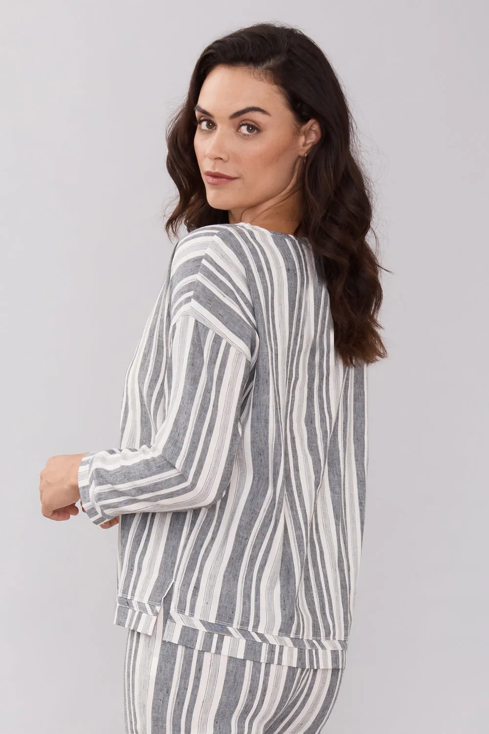 Esme Boat Neck Top - Liberty Linen: FINAL SALE