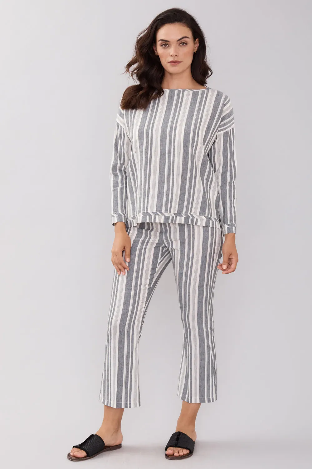 Esme Boat Neck Top - Liberty Linen: FINAL SALE