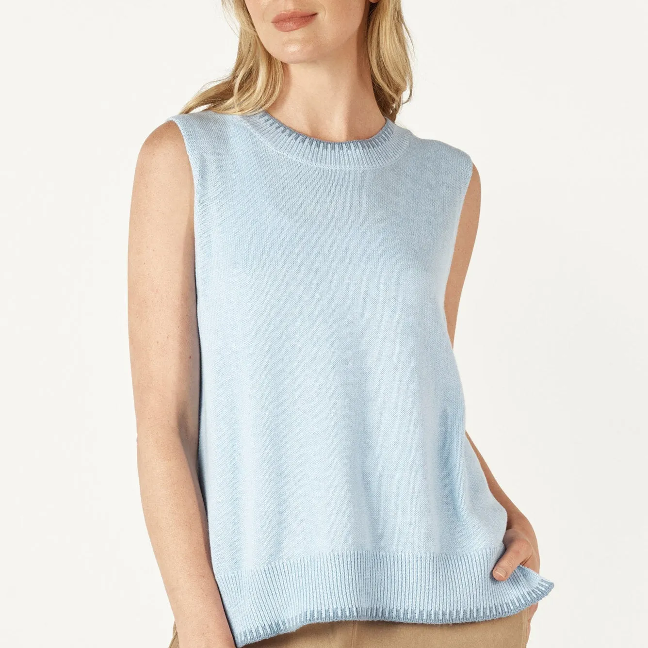 Essential Two Tone Vest - Blue