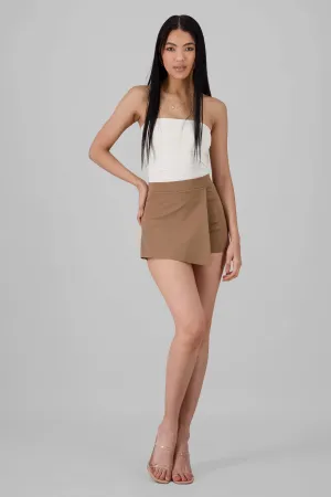 Falda Short Liso Asimétrico