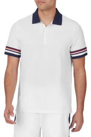 FILA MENS ESSENTIALS HERITAGE JACQUARD POLO