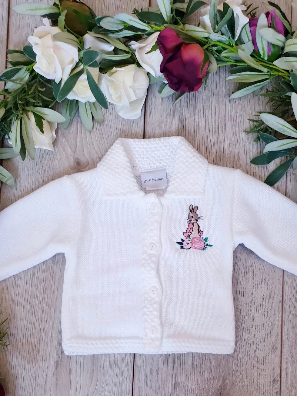 Flopsy Bunny Girls Cardigan- White