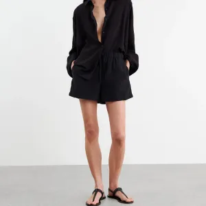 Frances Silk Short in Black