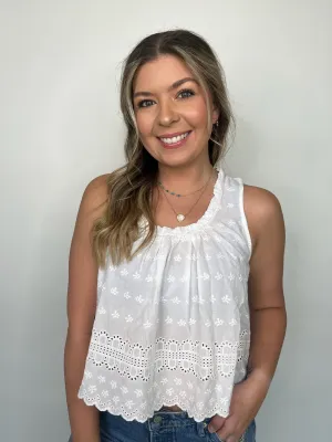 Free People Marina Eyelet Tank