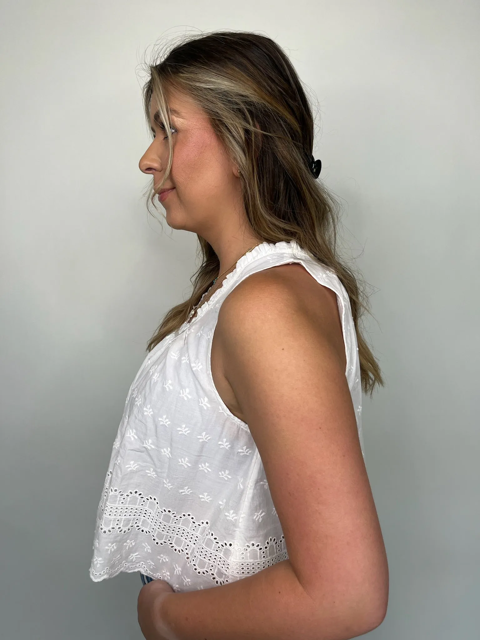 Free People Marina Eyelet Tank