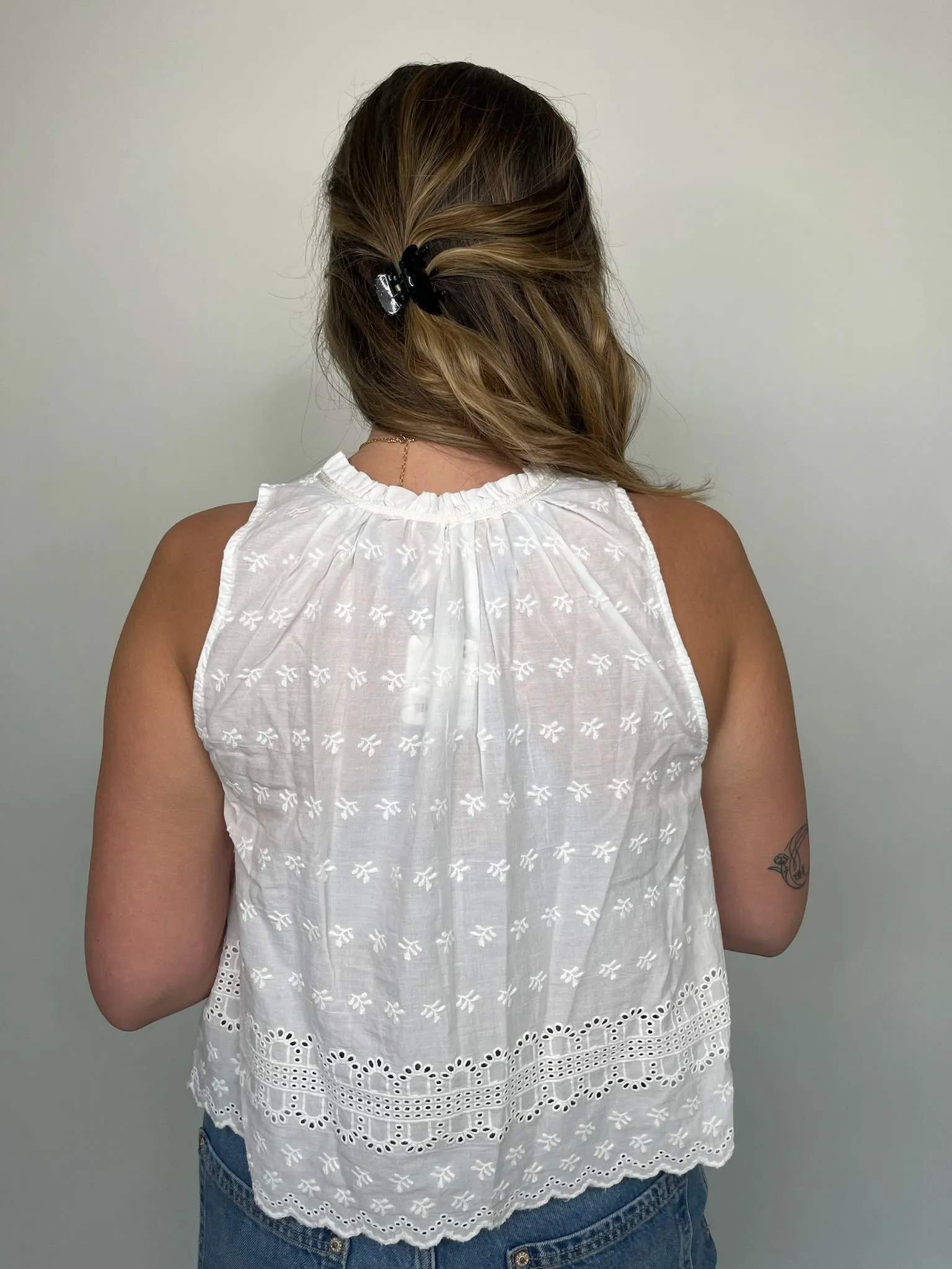 Free People Marina Eyelet Tank