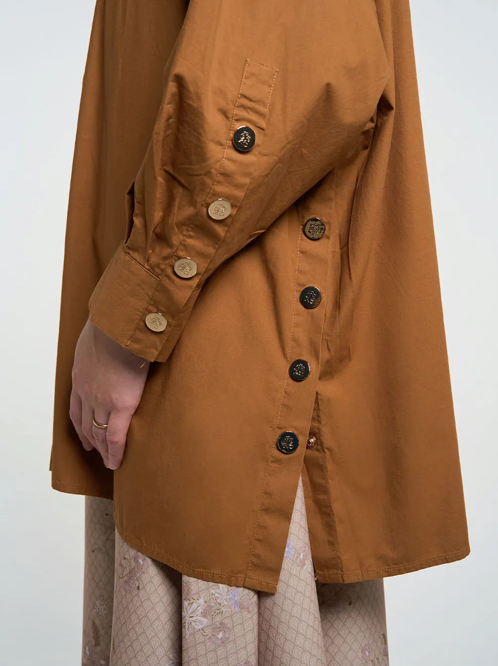 GALE EMBROIDERY TOP TOFFEE