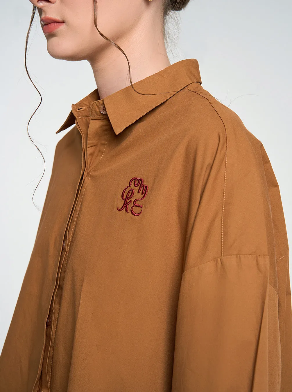 GALE EMBROIDERY TOP TOFFEE