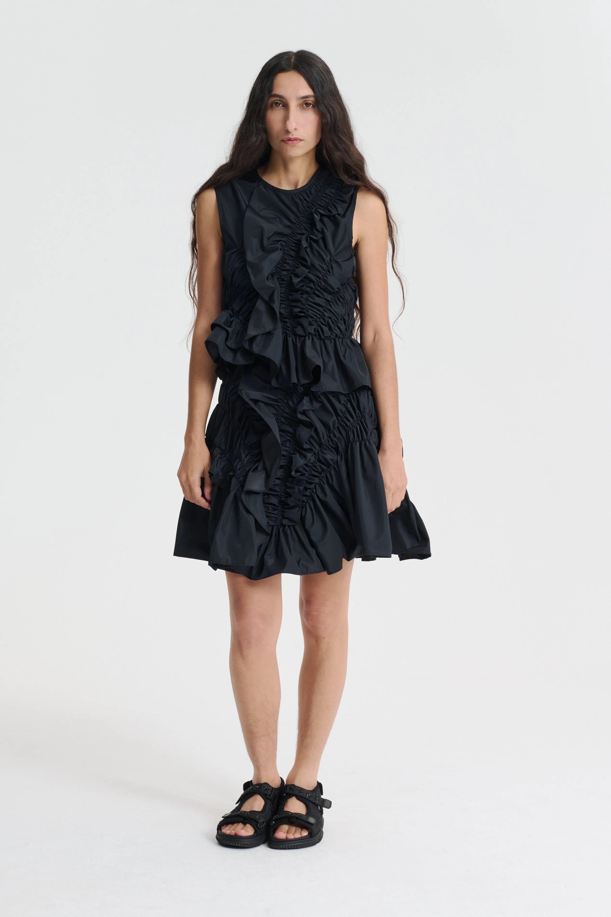 GEO | TOP RECYCLED FAILLE BLACK