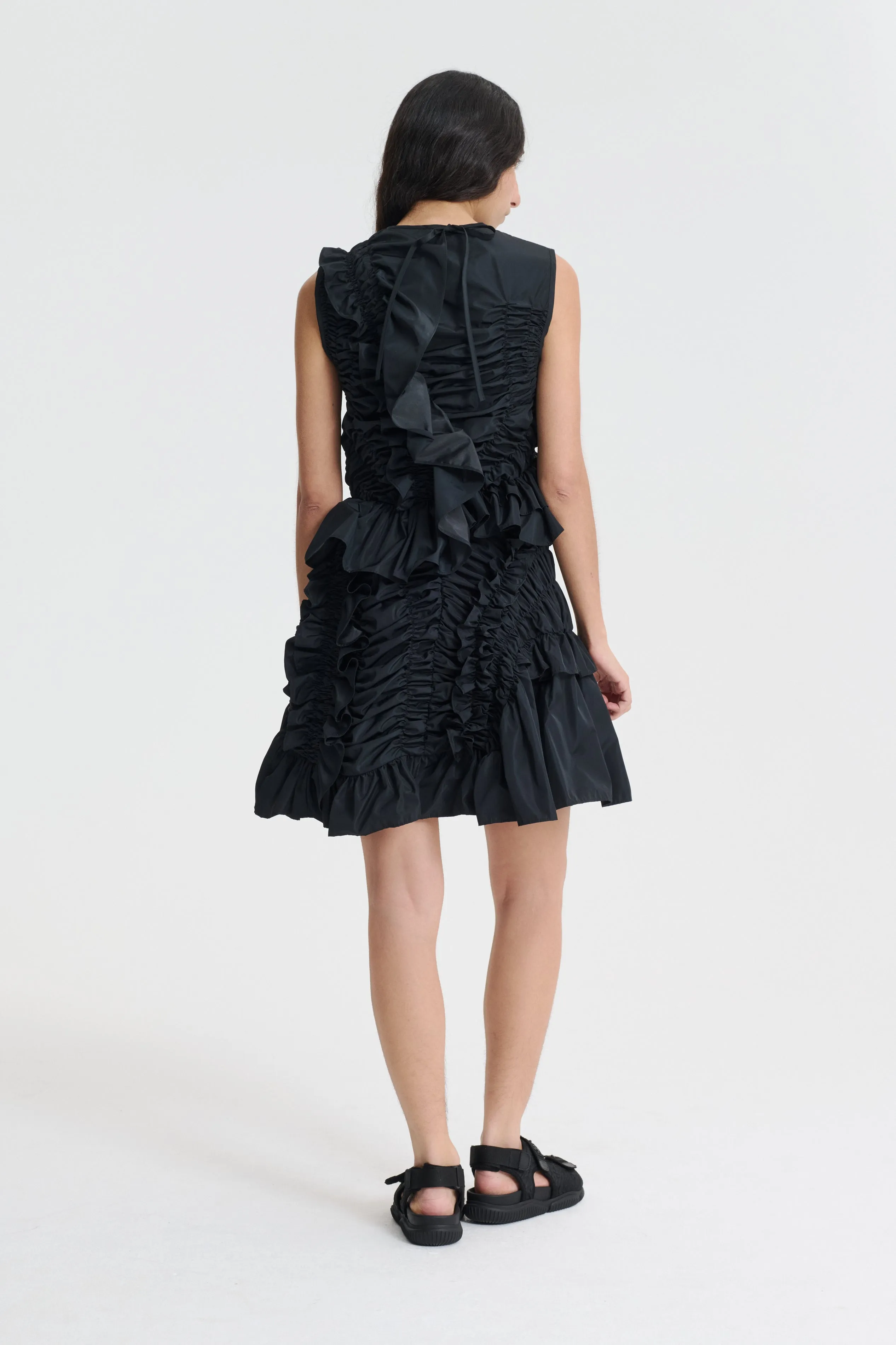 GEO | TOP RECYCLED FAILLE BLACK