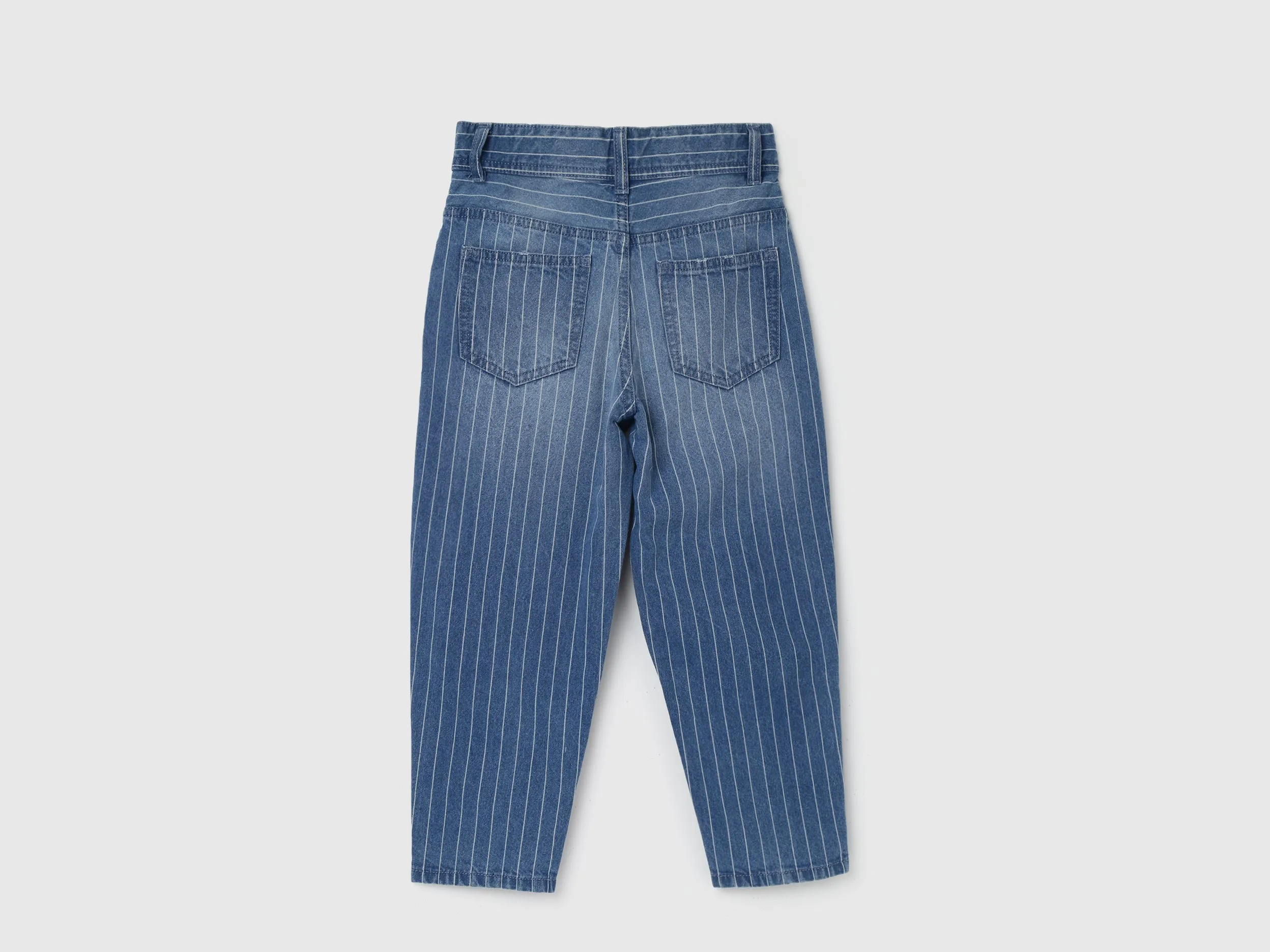 Girl's Striped Slouchy Fit Jeans