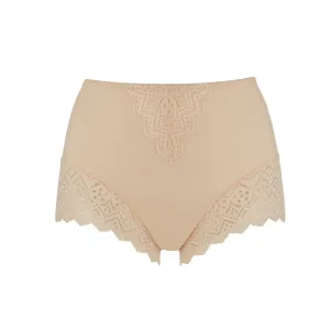 Grace - Peach Silk & Organic Cotton Lace Boxer