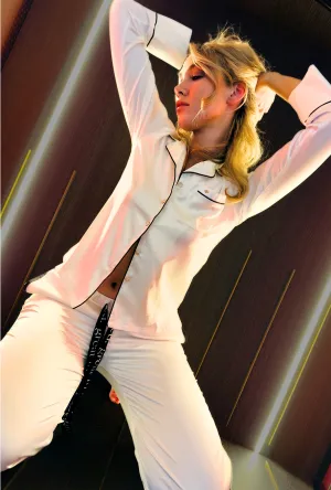 Great in Bed Long sleeve Pyjamas - White