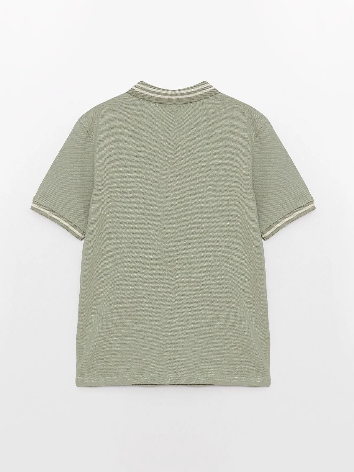 Green Basic Polo Neck Short Sleeve Boy T-Shirt