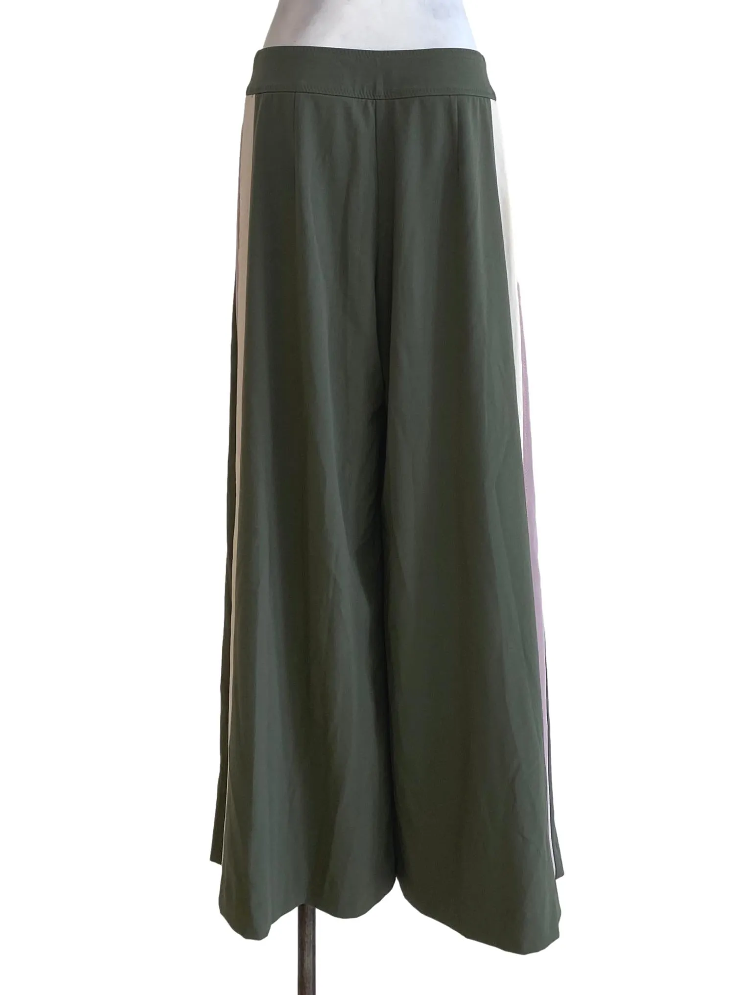 Green Pink Beige Colored Side Pants