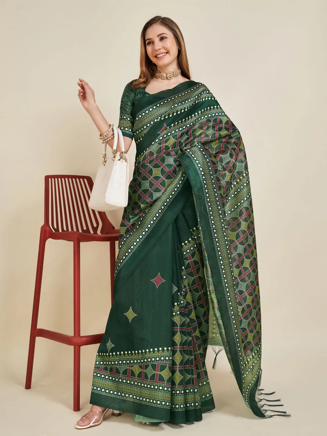 Green Soft Silk Saree
