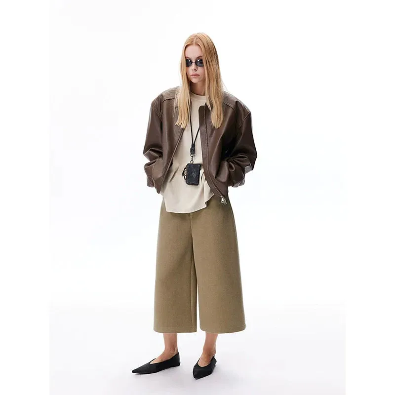High-Waist Wide-Leg Culottes