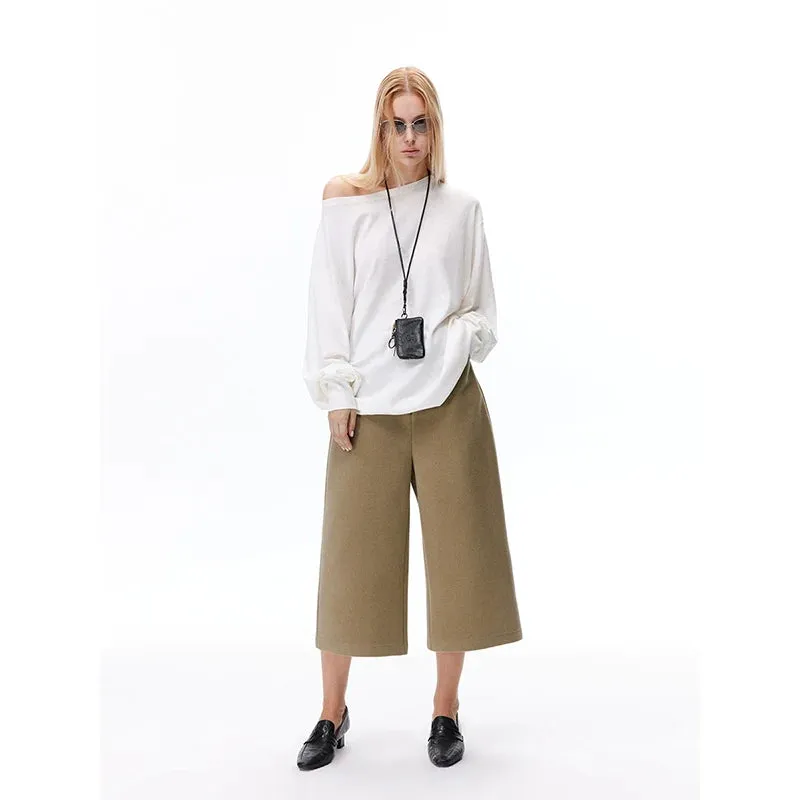 High-Waist Wide-Leg Culottes