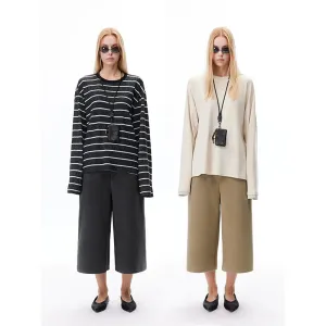 High-Waist Wide-Leg Culottes