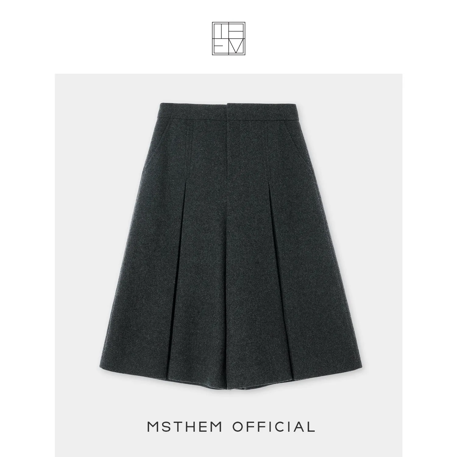 High-Waisted Pleated Culottes