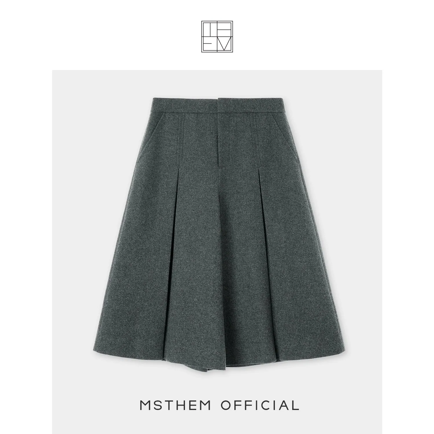 High-Waisted Pleated Culottes