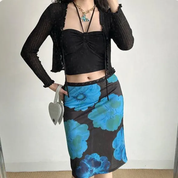 Hollowed-out semi transparent lace cardiagn
