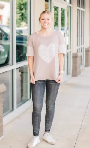 Hope Floats Leopard Heart Tee