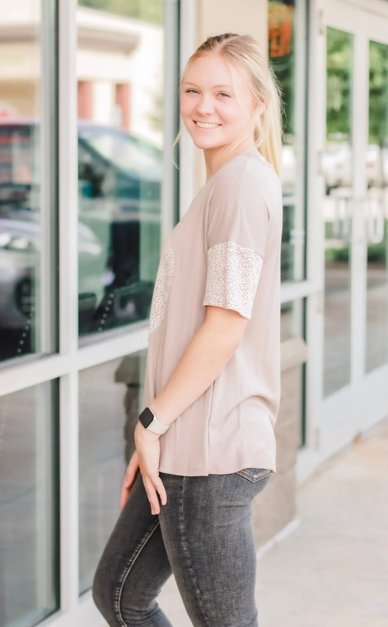 Hope Floats Leopard Heart Tee