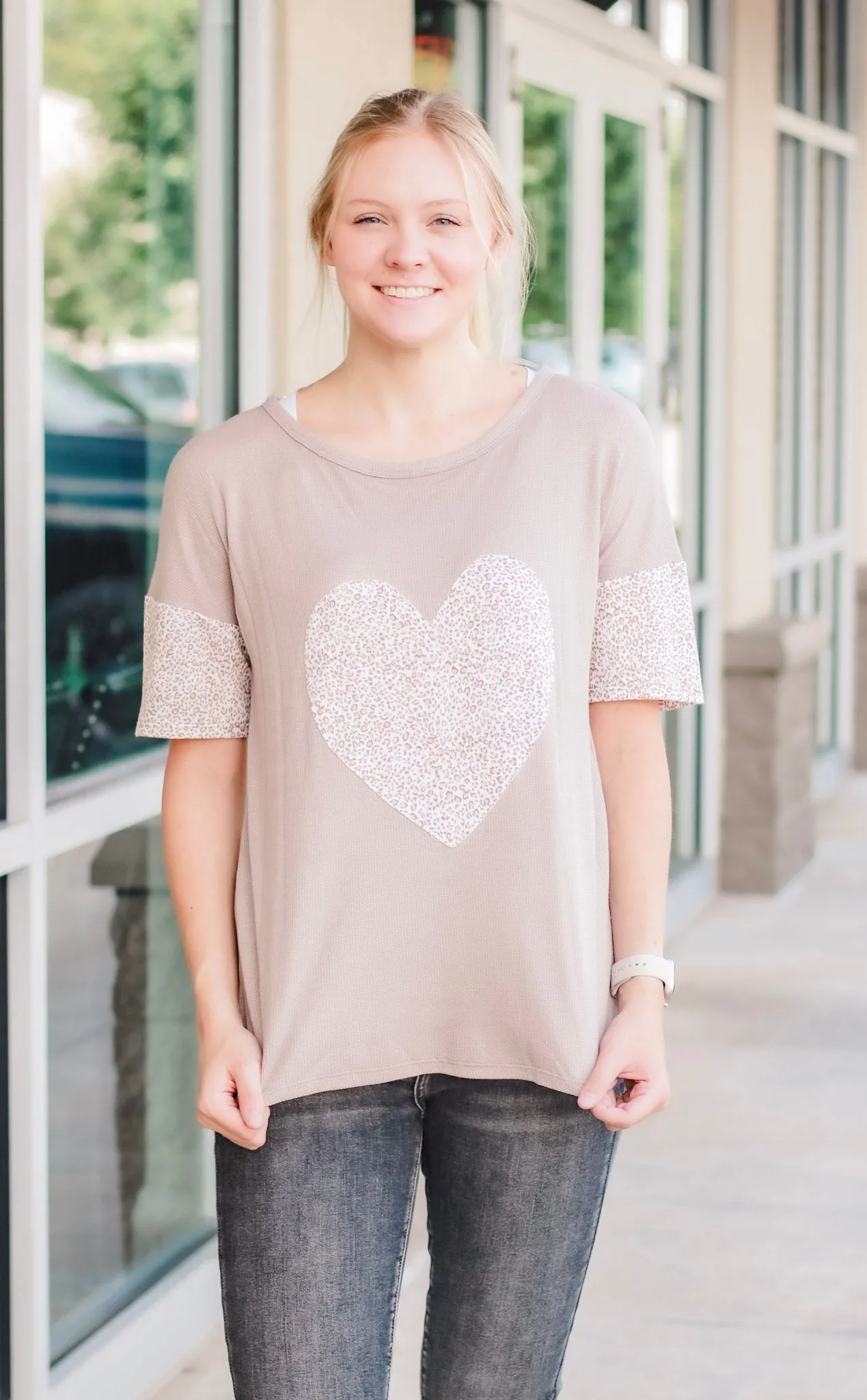 Hope Floats Leopard Heart Tee