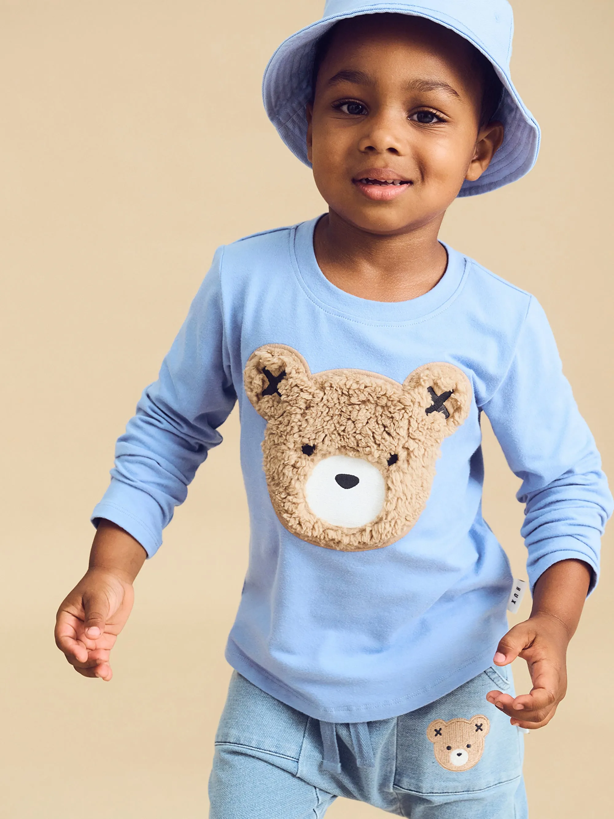 Huxbaby Huxbear Knit Denim Drop Crotch Pant