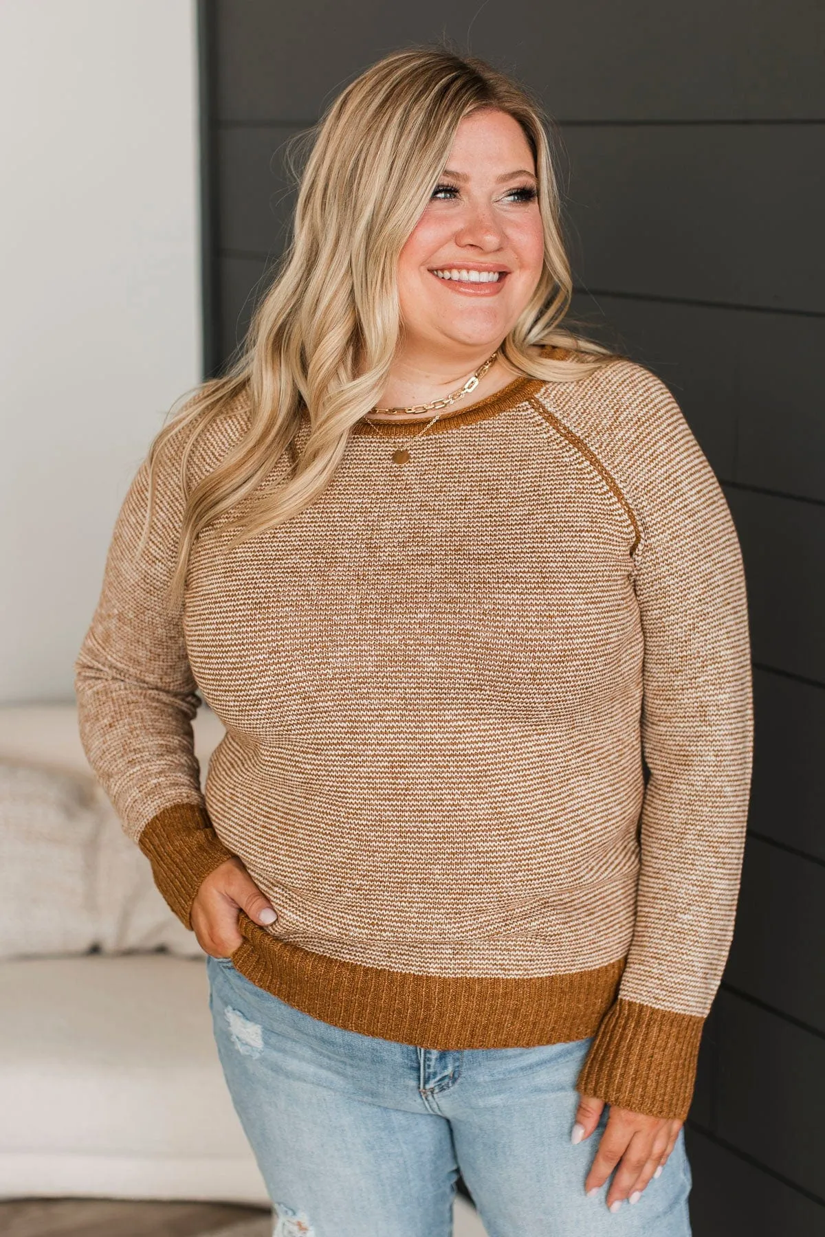 Idyllic Moments Knit Sweater- Ginger