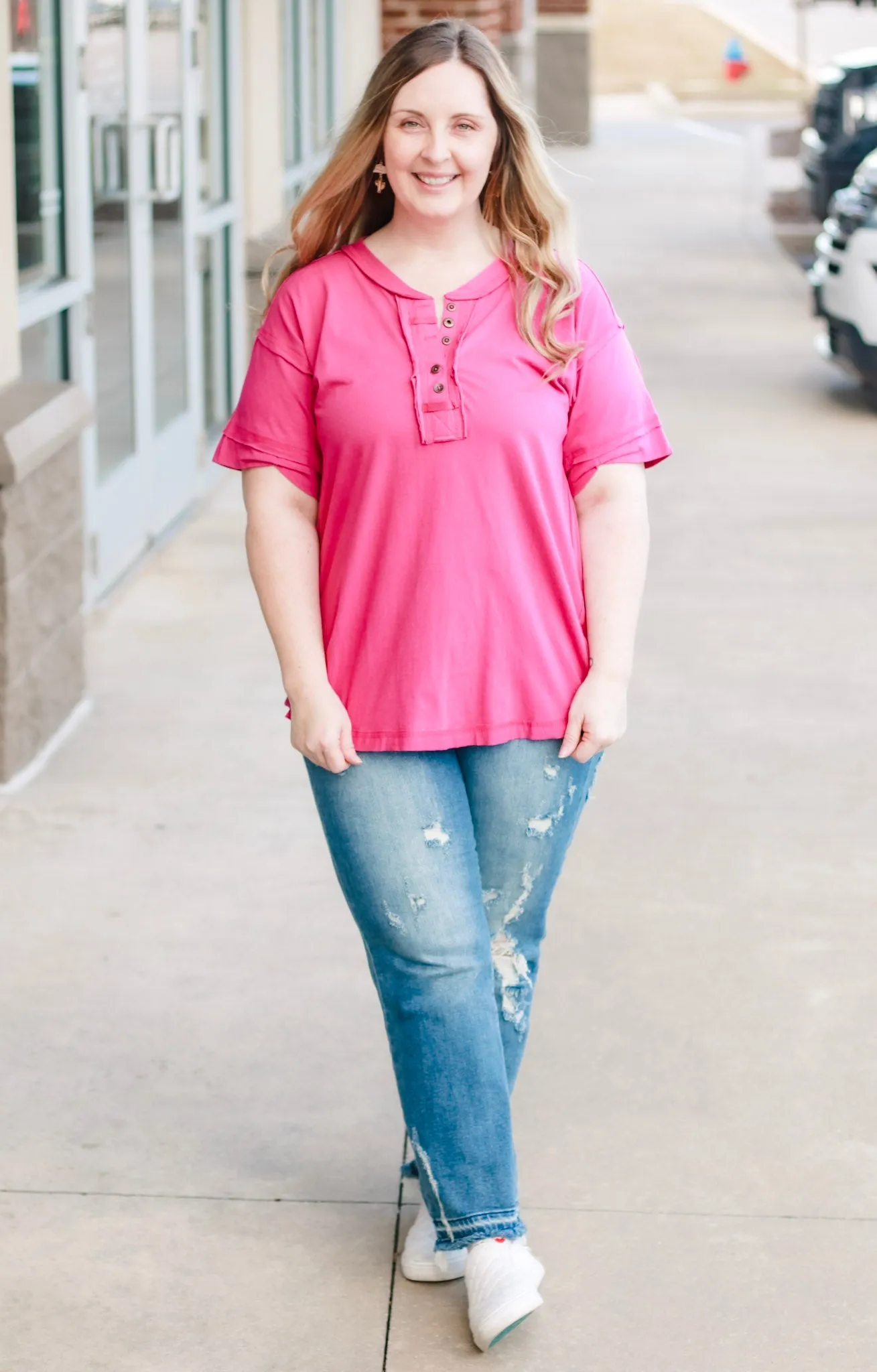 It's the Small Things Basic Top in Magenta
